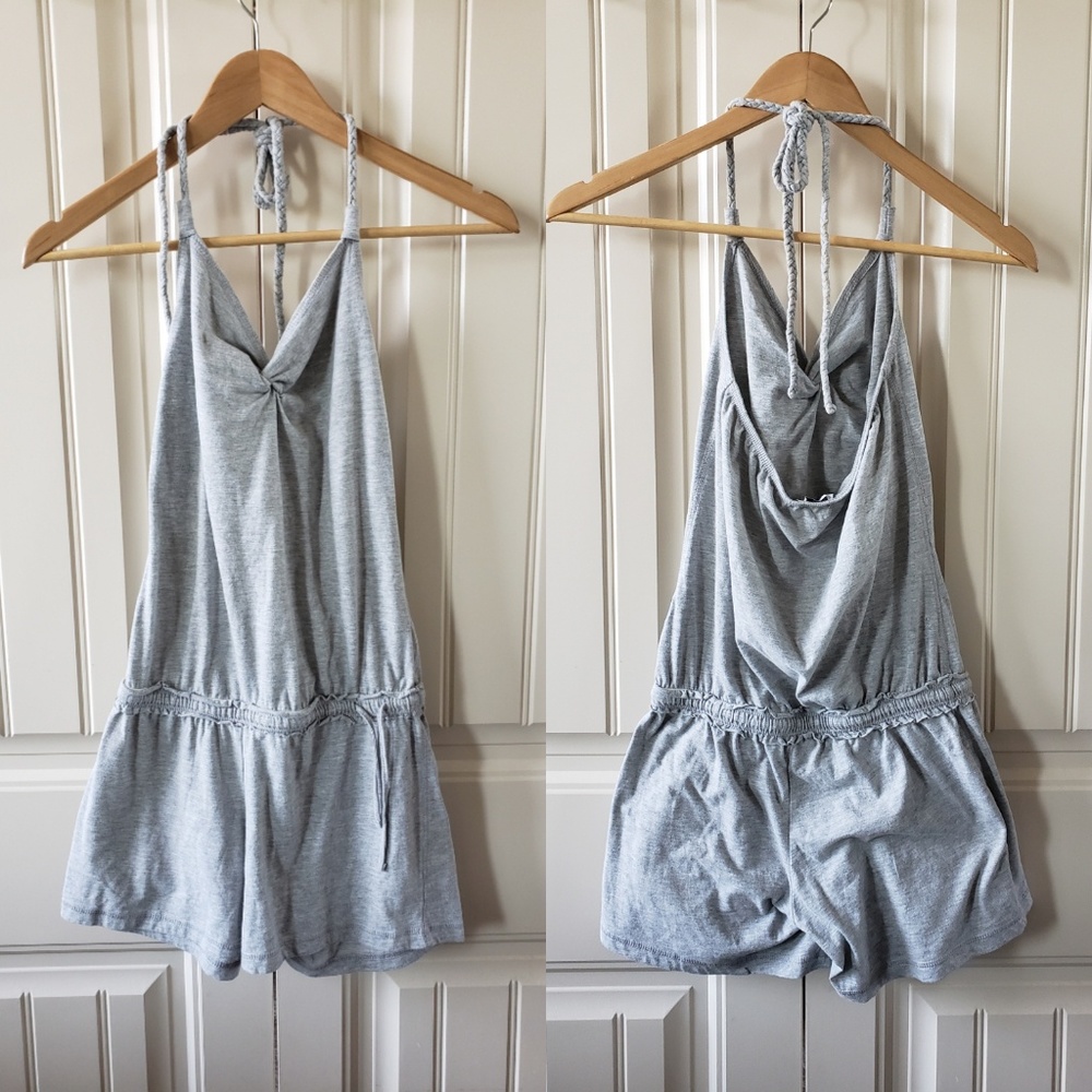Grey halter neck romper